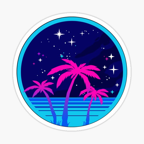 Item preview, Synth Island Vaporwave Palms designed and sold by forge22.