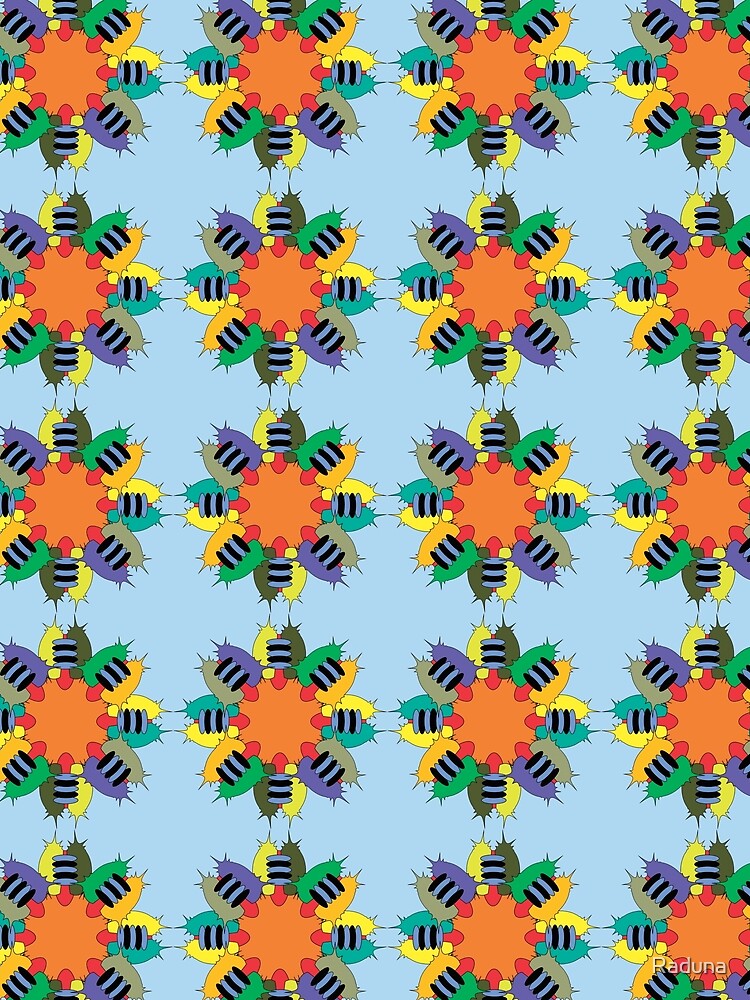 Thumbnail 5 von 5, Grafik T-Shirt, Kachelmuster Amöben designt und verkauft von Raduna.