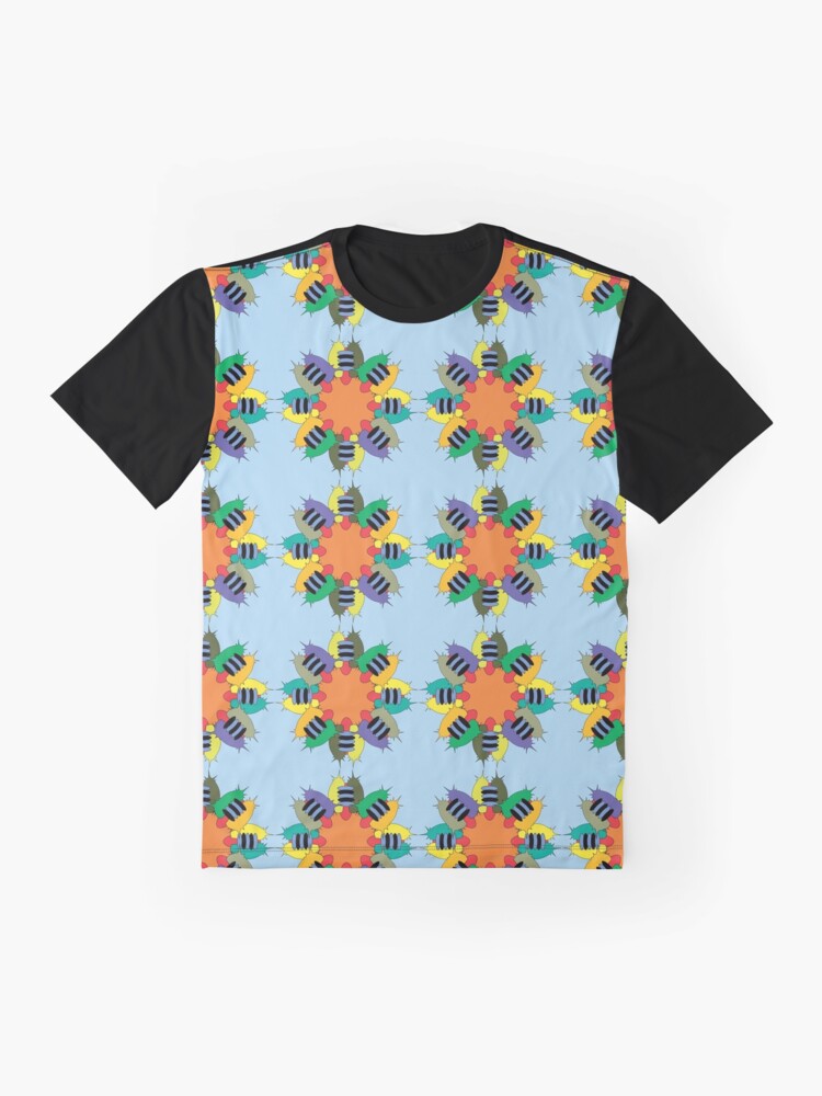 Thumbnail 4 von 5, Grafik T-Shirt, Kachelmuster Amöben designt und verkauft von Raduna.