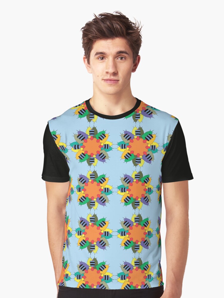 Thumbnail 1 von 5, Grafik T-Shirt, Kachelmuster Amöben designt und verkauft von Raduna.