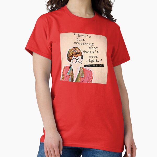Vista previa del artículo con la obra «Hay algo que no parece correcto - Jessica Fletcher», diseñado y vendido por PrettyLittlePod.