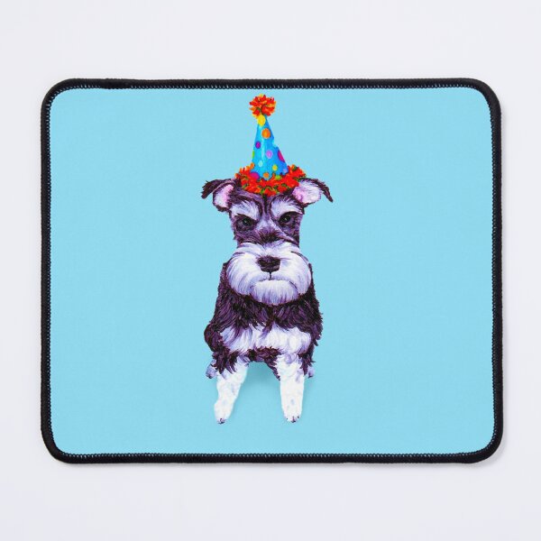Item preview, Birthday Hat Schnauzer Dog Illustration designed and sold by Allison Tarell.