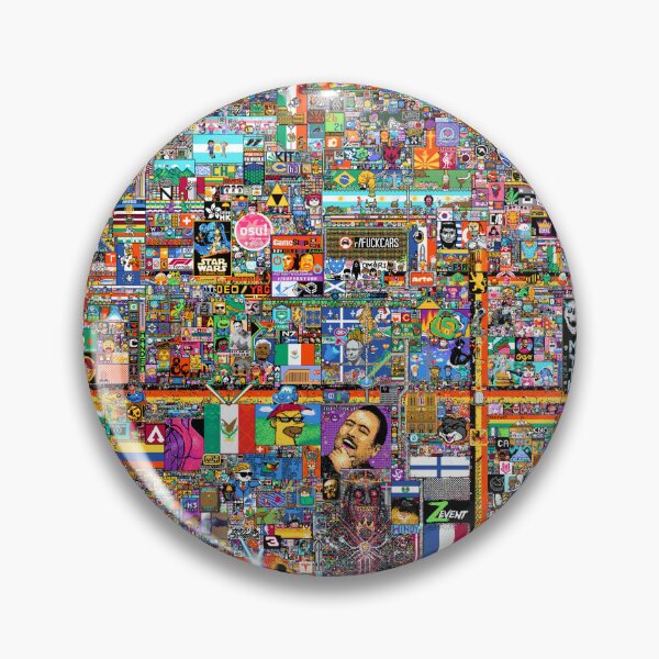Item preview, "r/place" - Reddit digital art - 2022 designed and sold by Tikipukapuka.