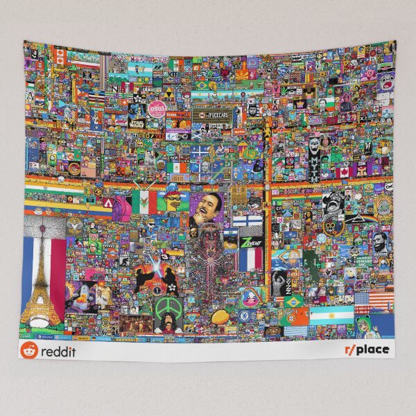 Item preview, "r/place" - Reddit digital art - 2022 designed and sold by Tikipukapuka.