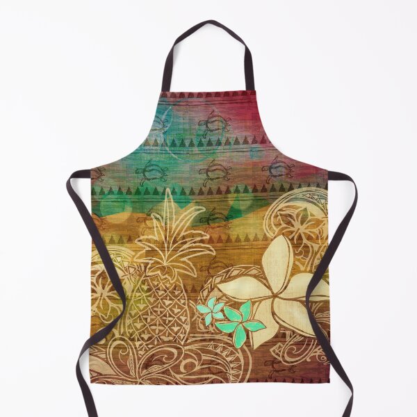 Item preview, Polynesian Turtle And Pineapple Pattern 2072 designed and sold by sunnthreads.