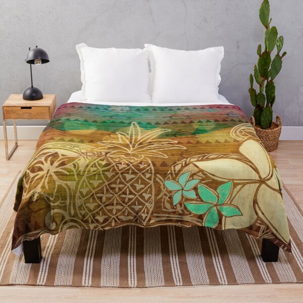 Item preview, Polynesian Turtle And Pineapple Pattern 2072 designed and sold by sunnthreads.