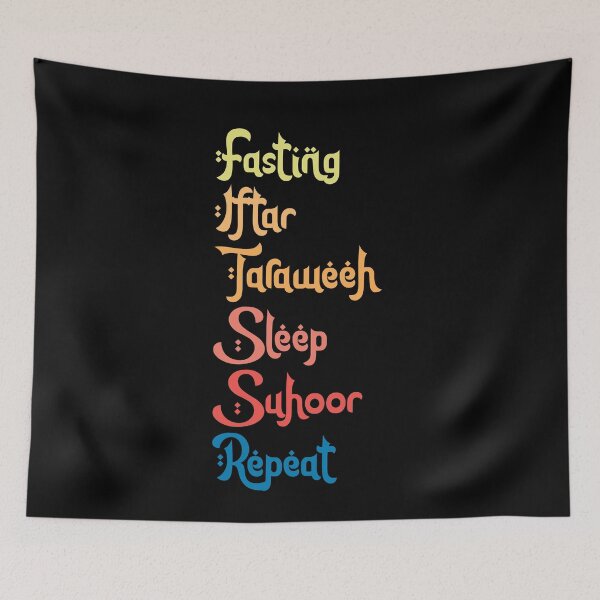 Item preview, Ramadan Mubarak Kareem Gift ,Fasting Iftar Taraweeh Sleep Suhoor Repeat designed and sold by pedrored369.