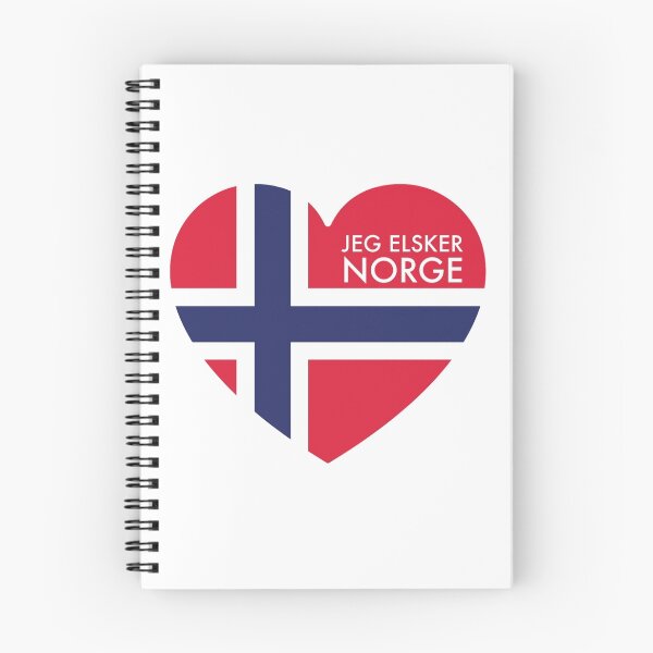 Item preview, "I Love Norway" with Heart-shaped Norwegian Flag designed and sold by Wanderlust-Co.