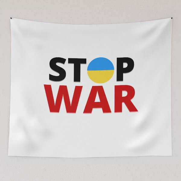 Item preview, Stop war in Ukraine, Ukrainian flag, designed and sold by T-Look.