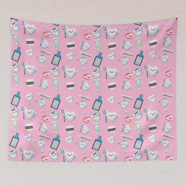 Item preview, Dental Pattern Pink Background designed and sold by DonnaSiggy.