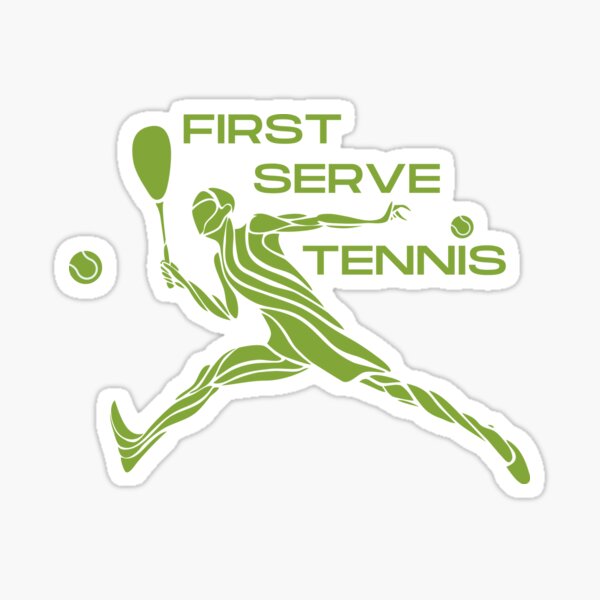 First Serve Tennis Sticker