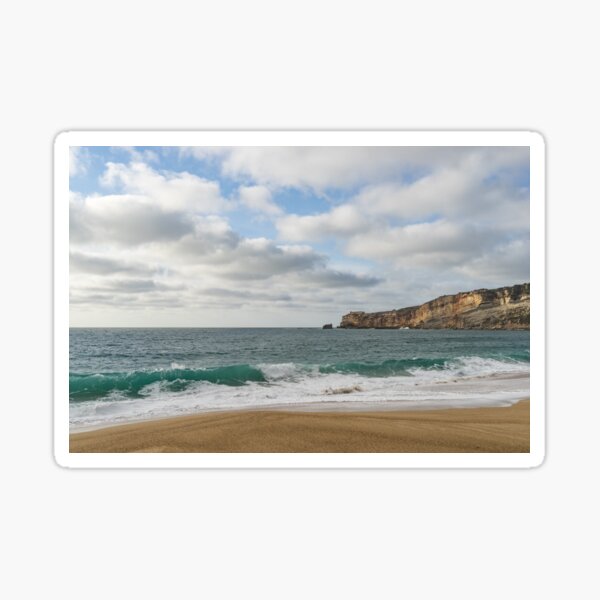 Item preview, Winter Beach - Aquamarine Wave at Nazare Portugal designed and sold by Georgia Mizuleva.