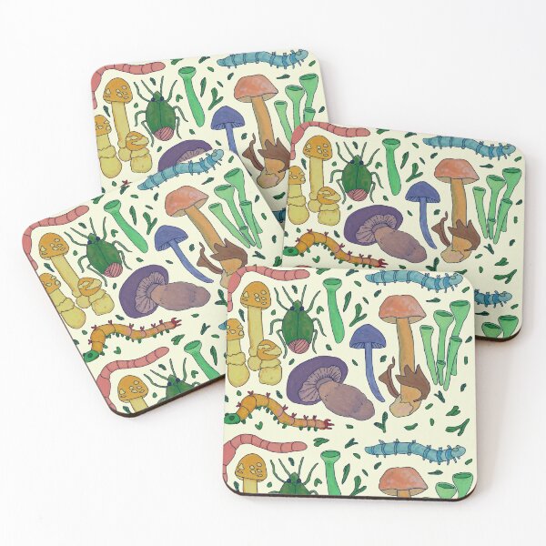 Item preview, Grubs, Bugs, and Mushrooms designed and sold by Audrey Pearson.
