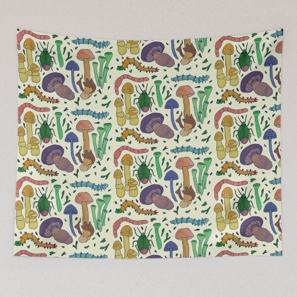 Item preview, Grubs, Bugs, and Mushrooms designed and sold by Audrey Pearson.