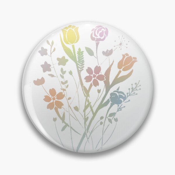 Item preview, Rainbow Flowers (Desaturated) designed and sold by noveclocks.