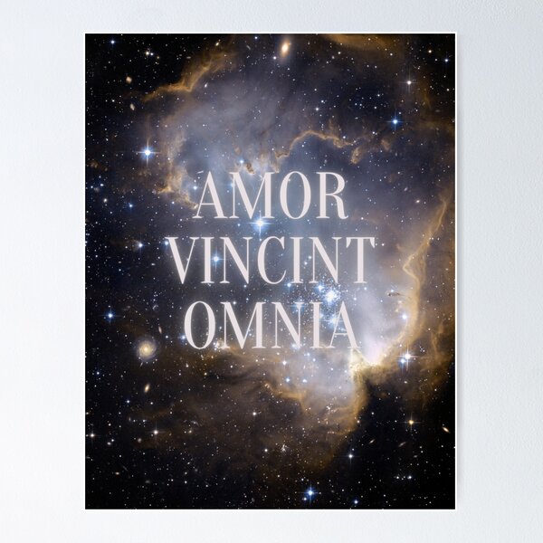 Vista previa del artículo con la obra «amor vincint omnia», diseñado y vendido por LelaDoronjski5.