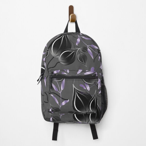 Item preview, Stylish Leaves Purple Black designed and sold by ChantalDesign.