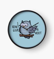 I Don't Give a Hoot - Owl Puns Clock