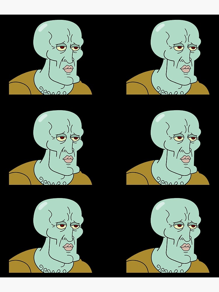 Handsome Squidward Stickers Pack Poster For Sale By Mezocrurth