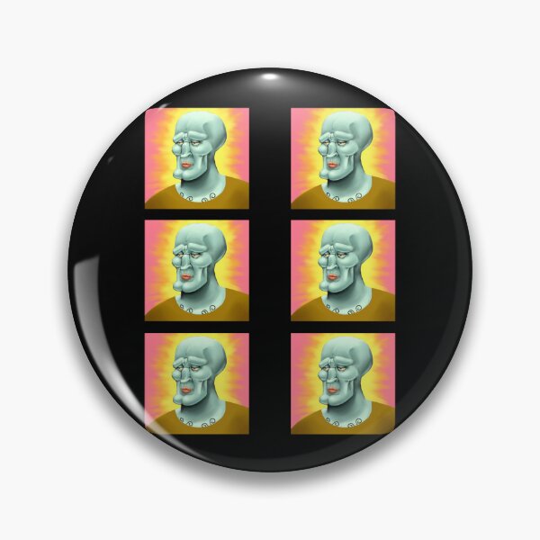 Item preview, Handsome Squidward Cartoon pink background stickers pack designed and sold by Mezocrurth.
