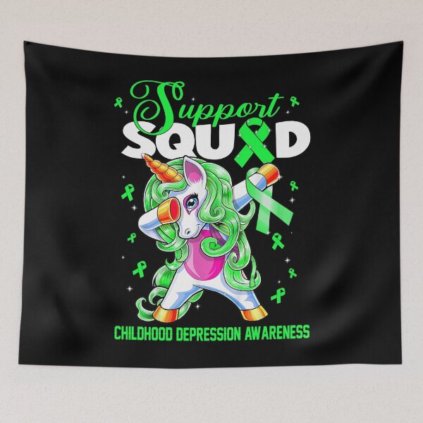 Item preview, Cute Unicorn Support Squad Childhood Depression Awareness Men Women Kid designed and sold by tenjun16.