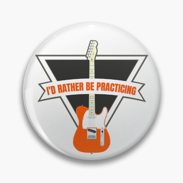 Item preview, I'd Rather Be Practicing - Capri Orange Electric Guitar designed and sold by bloody-L.