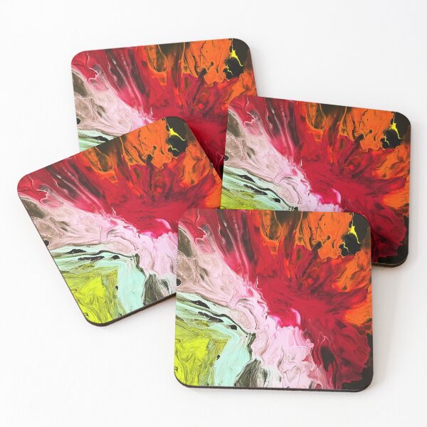 Item preview, Blackfire abstract acrylic on canvas designed and sold by Color Splash Gallery.