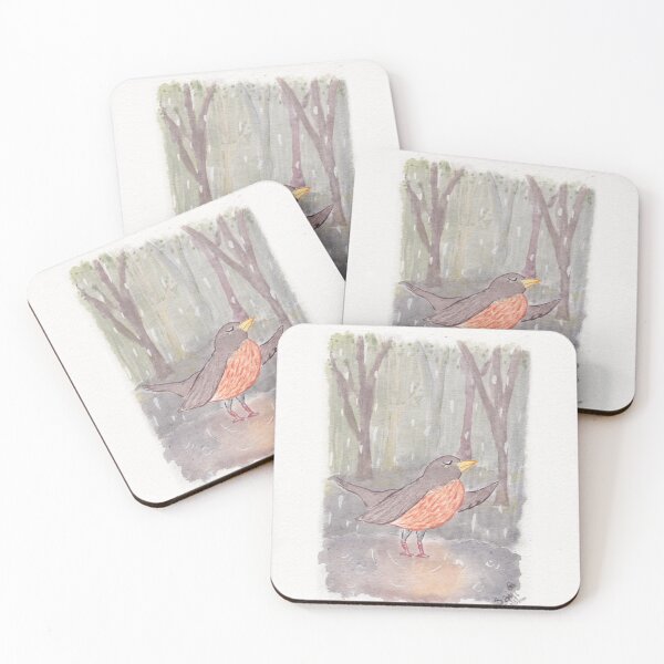 Item preview, Robin in the rain designed and sold by Sami Kelsh.
