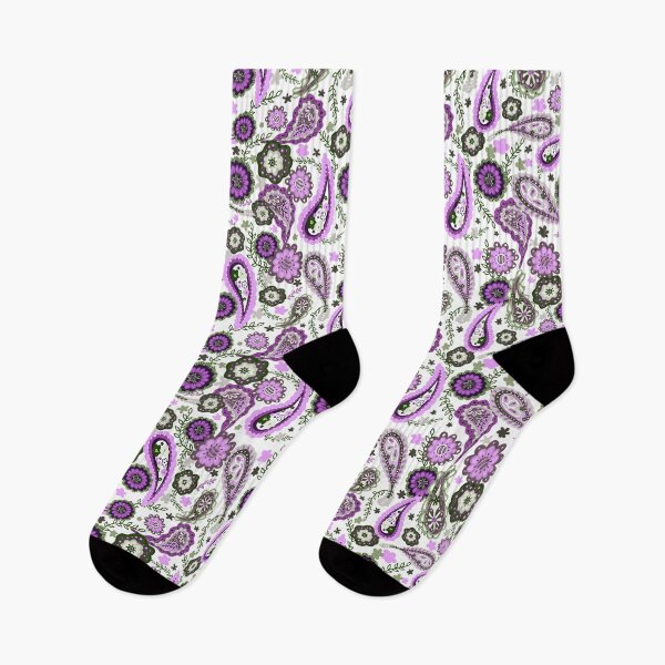 Item preview, Lavender and gray paisley  designed and sold by SisterlyLove.