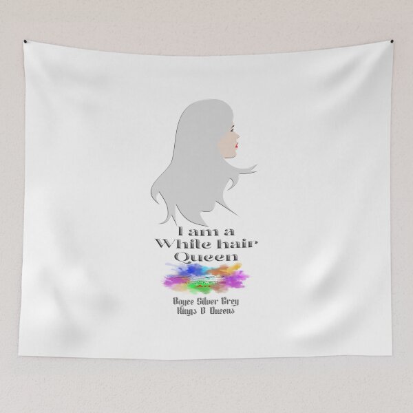 Item preview, I am a white hair queen [ dark logo for light top] designed and sold by markyboyce247.