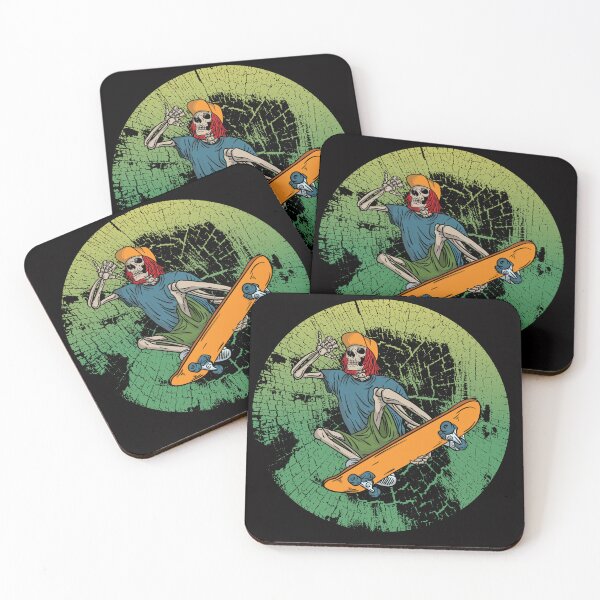 Item preview, Retro skateboarding skull designed and sold by Tonickay.
