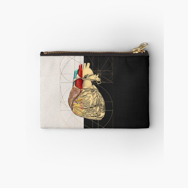 Item preview, Dualities - Half-Gold Human Heart on Black and White Canvas designed and sold by Serge Averbukh Art Studio.