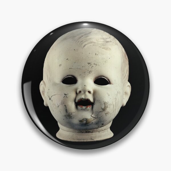 Item preview, Spooky Vintage Scary Evil Doll Head from Hell designed and sold by Bill Herrin.