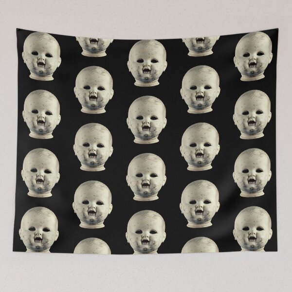 Item preview, Spooky Vintage Scary Evil Doll Head from Hell designed and sold by Bill Herrin.