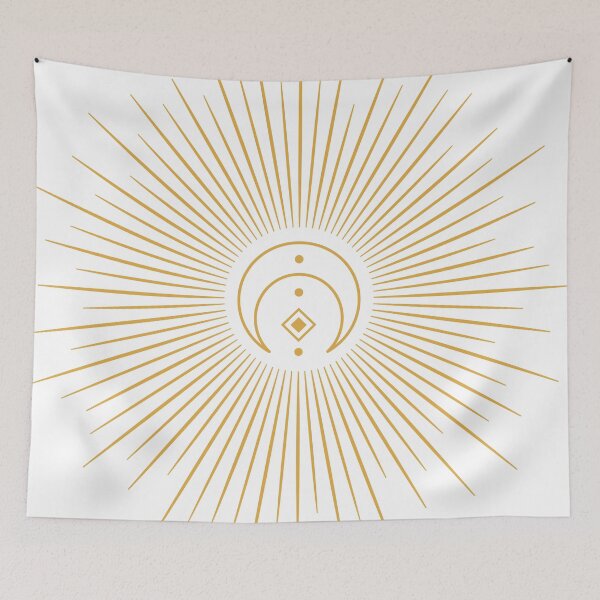Item preview, Gold Sunburst with Crescent Moon designed and sold by StoneyPointRoad.