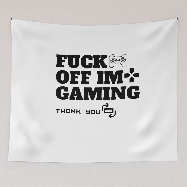 Aperçu de l'œuvre Fuck Off Im Gaming ,Graphic Novelty Sarcastic T-shirt créée et vendue par dakis.