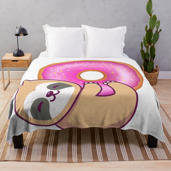 Item preview, Beautiful Sloth Hanging Donut Art designed and sold by virillanissa.