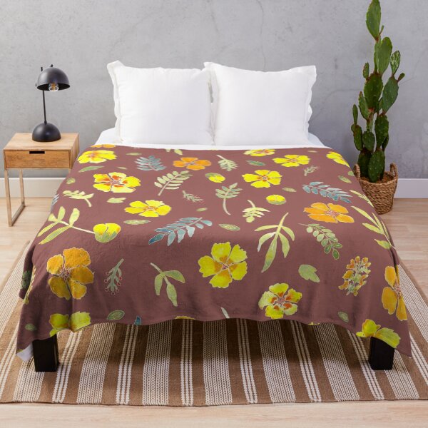 Item preview, Yellow country floral in watercolour designed and sold by FrancesPoff.