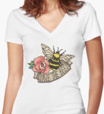 SAVE the Bees! Women's Fitted V-Neck T-Shirt