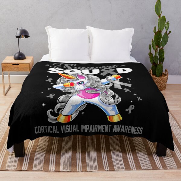 Item preview, Cute Unicorn Support Squad Cortical Visual Impairment Awareness Men Women Kid designed and sold by tenjun16.