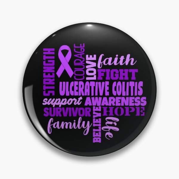 Item preview, Ulcerative Colitis Awareness - Strength Courage Faith Hope Love Fight Support Survivor Family Life Believe designed and sold by Hilten.