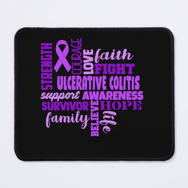 Item preview, Ulcerative Colitis Awareness - Strength Courage Faith Hope Love Fight Support Survivor Family Life Believe designed and sold by Hilten.