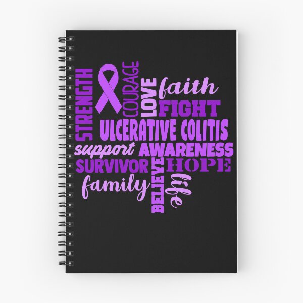 Item preview, Ulcerative Colitis Awareness - Strength Courage Faith Hope Love Fight Support Survivor Family Life Believe designed and sold by Hilten.