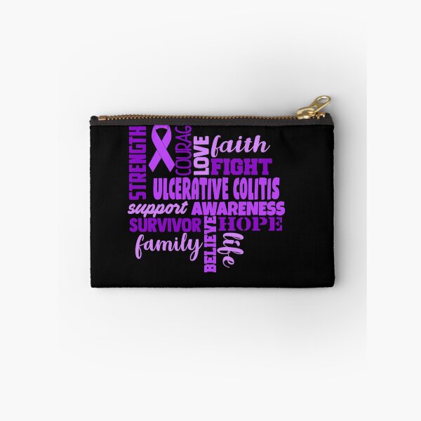 Item preview, Ulcerative Colitis Awareness - Strength Courage Faith Hope Love Fight Support Survivor Family Life Believe designed and sold by Hilten.