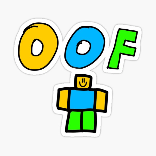 Roblox Noob Head Oof Sticker - Sticker Mania