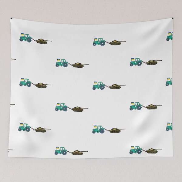 Item preview, Ukrainian Tractor Pulling Tank With Ukraine Flag designed and sold by ronaldsonou.