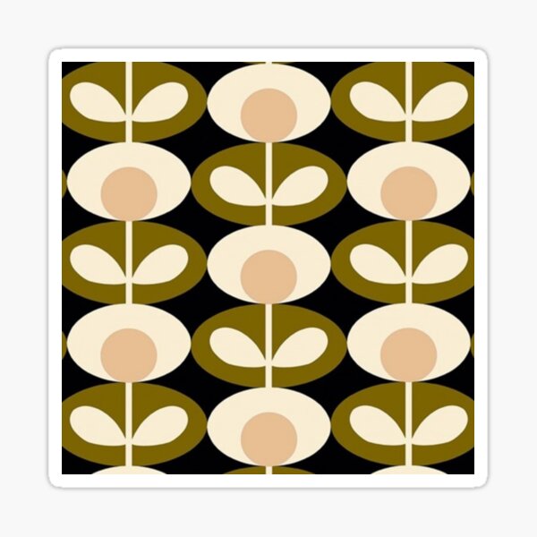 "orla kiely ovale flowers, orla kiely floral " Sticker by mirandaa7 Redbubble