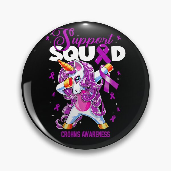 Item preview, Cute Unicorn Support Squad Crohn's Awareness Men Women Kid designed and sold by tenjun16.