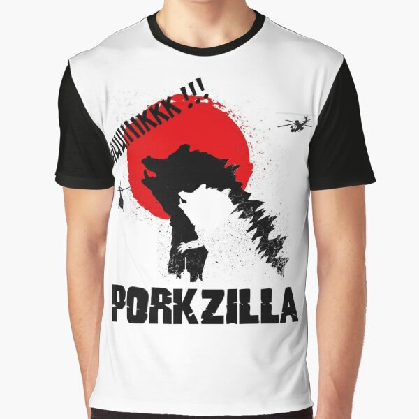 porkzilla - godzilla meme diversion - funny trademark diversion t-shirts gr...