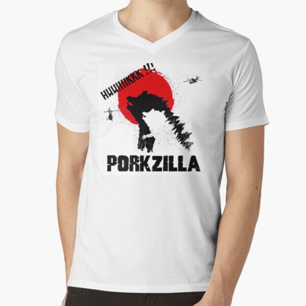 porkzilla - godzilla meme diversion - funny trademark diversion t-shirts co...